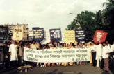 demonstration against plastic bags