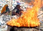 In Bangladesh waste is collected informally and often burnt